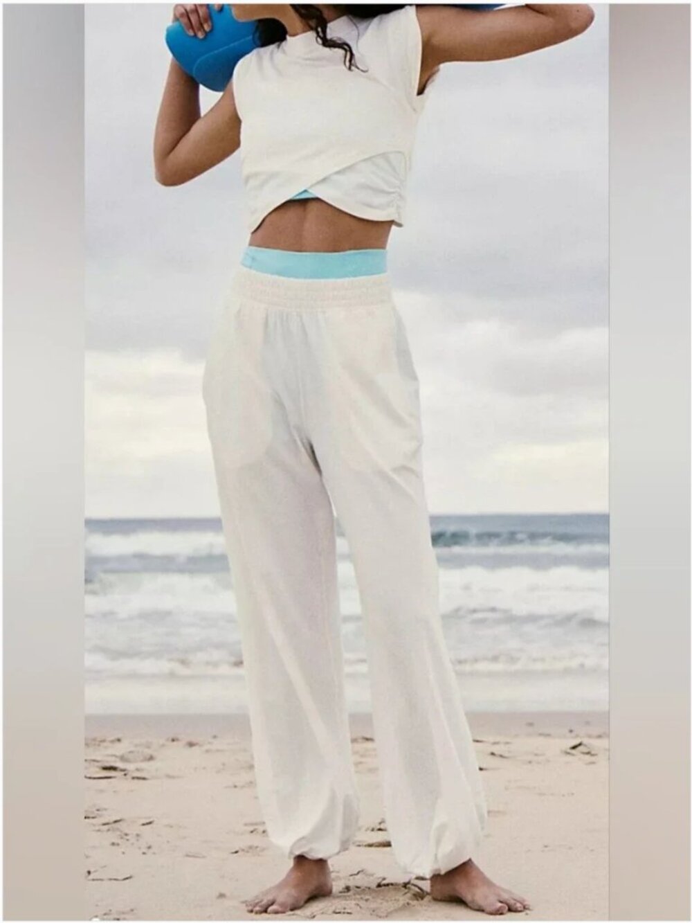 Free People NWT Crossover Pants & Top Set Snow White Color size XS